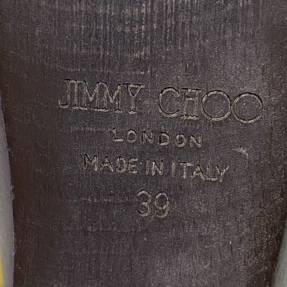 JIMMY CHOO Ankle Wrap Sandals - Studded & Stacked Heel - Picture 8 of 9